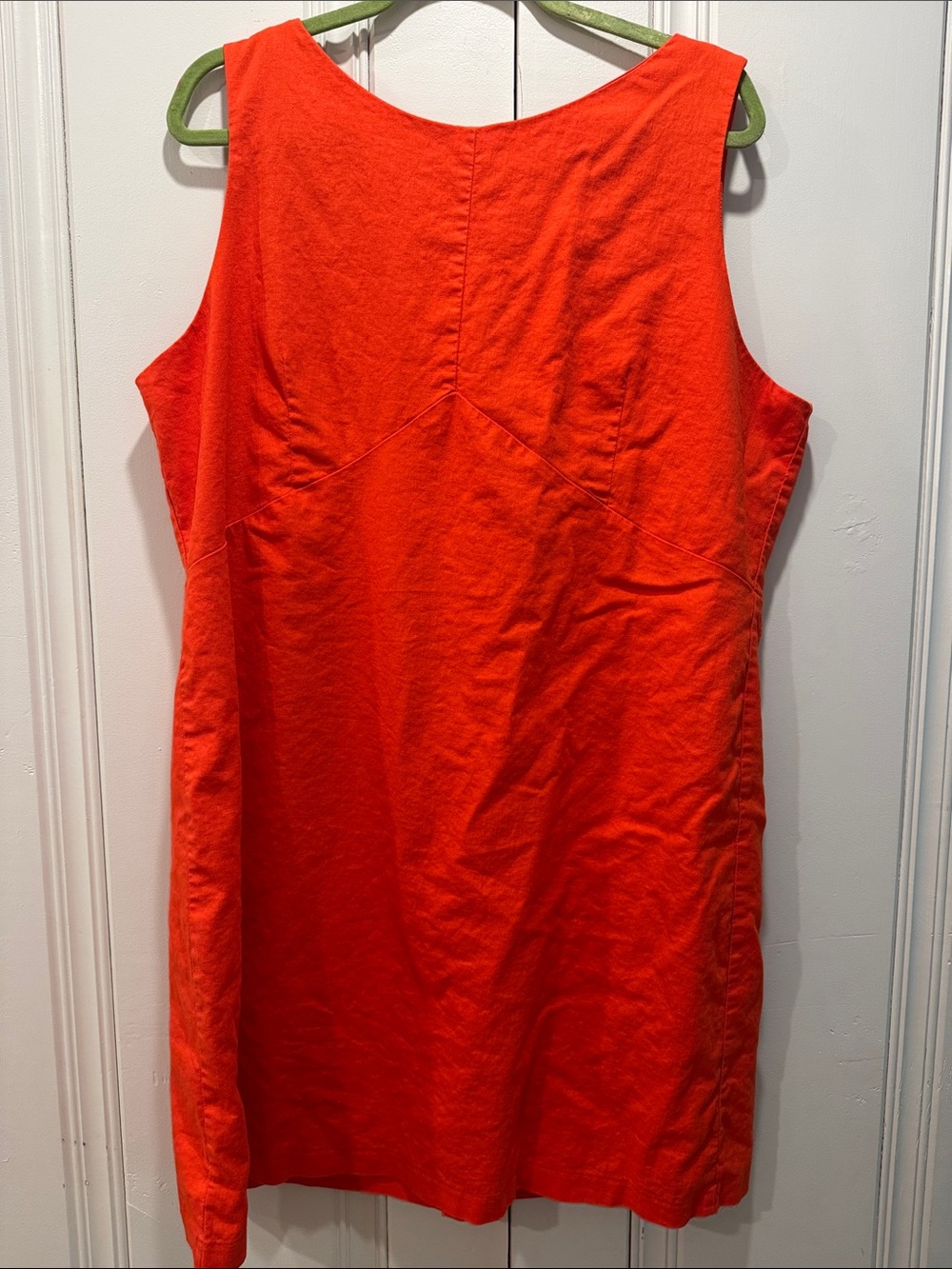 Banana Republic Bright Red-Orange Linen Blend Dress